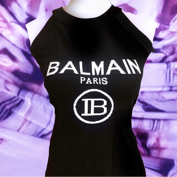 Balmain Tops - New w/o Tags, Authentic Balmain Knit Detail Tank